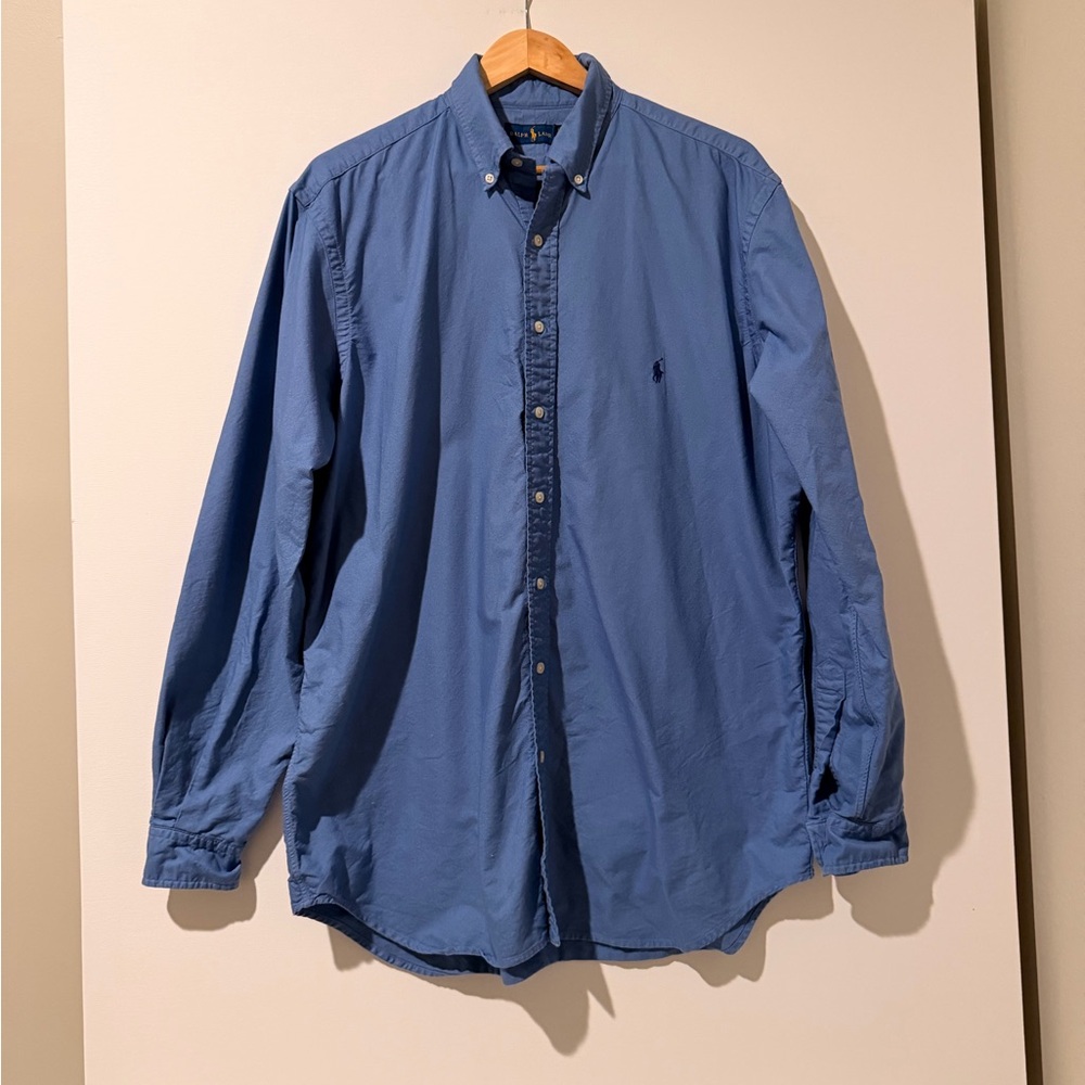 Ralph Lauren Men's Classic Blue Button-Down Shirt